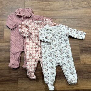 Baby Girl Footies Set